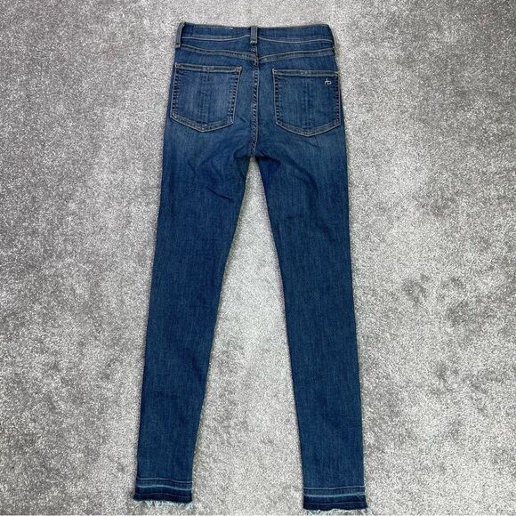 Rag & Bone Jeans Women’s 24 Blue Ankle Skinny High Rise Dark Denim Stretch - Picture 3 of 15